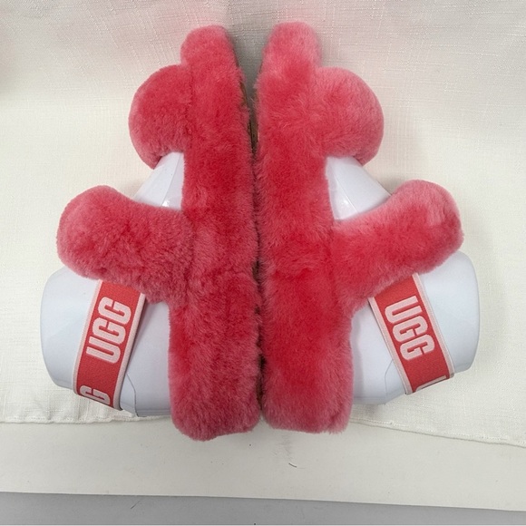 UGG Fuchsia Fluffy Oh Yeah Slippers women’s size 7 - Picture 6 of 14